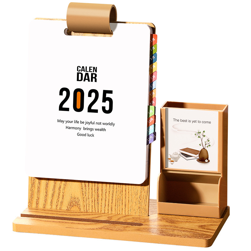 Lịch để bàn đế gỗ đẹp