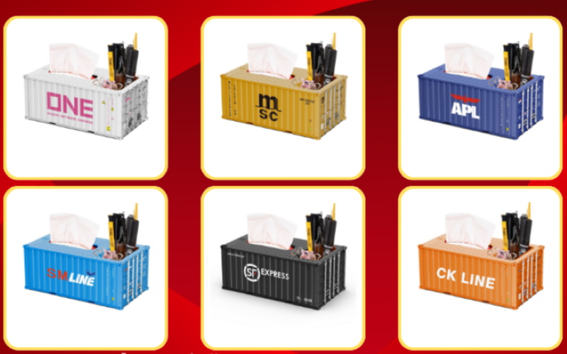 hộp container mô hình xe